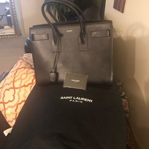 Authentic Yves Saint Laurent Sac de Jour Large in Grained Leather